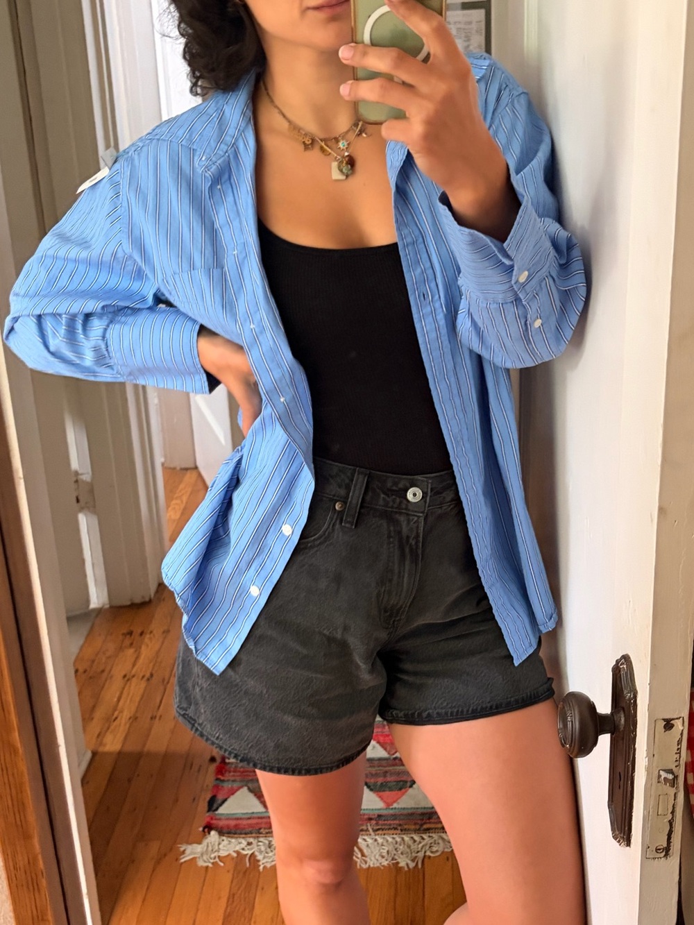 GAP Light Blue Pinstripe Button-Down Shirt